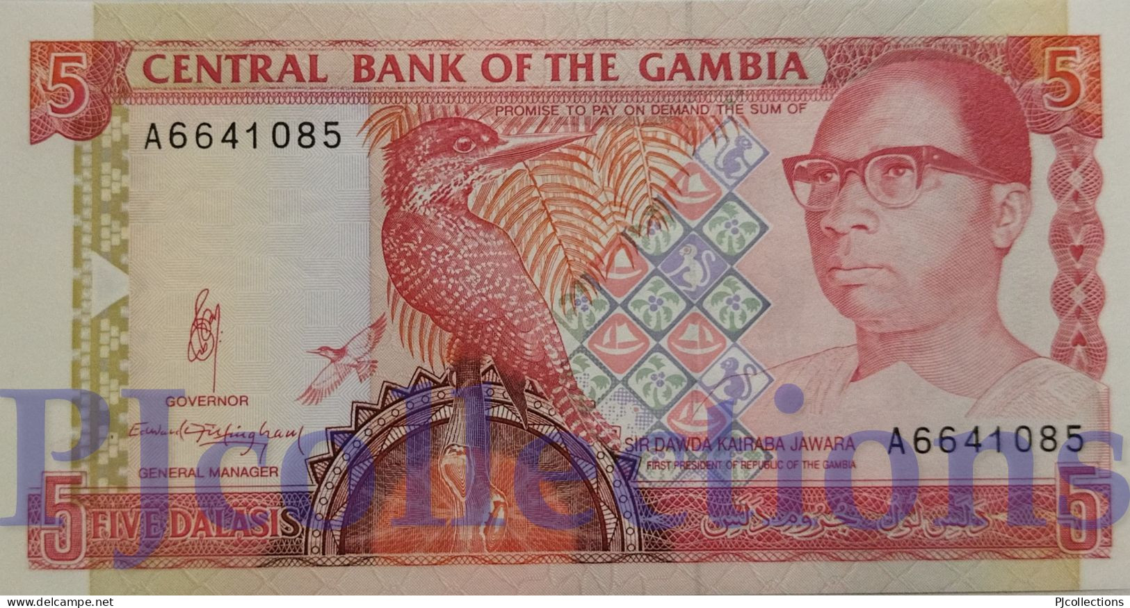 GAMBIA 5 DALASIS 1991/95 PICK 12a UNC - Gambia