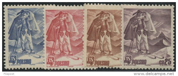 Poland 1939 Mi 351-4 International Ski Races FIS Zakopane Full Of Set MNH** - Neufs