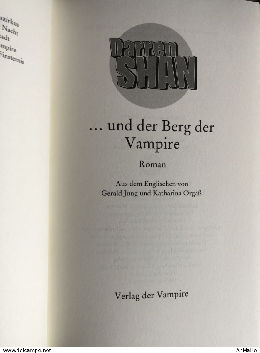 B1405 - Darren Shan Und Der Berg Der Vampire - Roman - - Fantasía