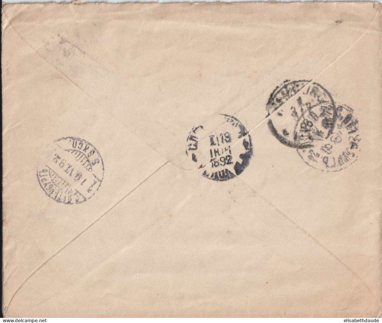 RUSSIE - 1892 - ENVELOPPE ENTIER POSTAL => HAMBURG - Entiers Postaux