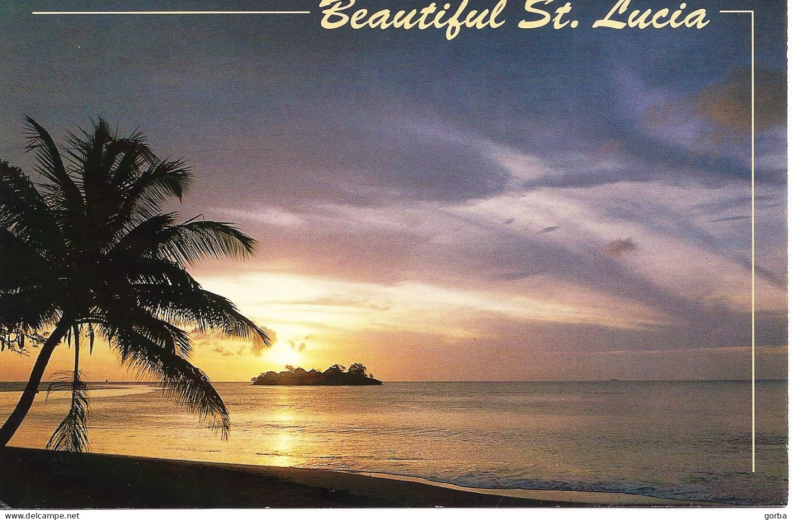 *CPM  - SAINT LUCIA West Indies - Coucher De Soleil à Choc Bay - Santa Lucía