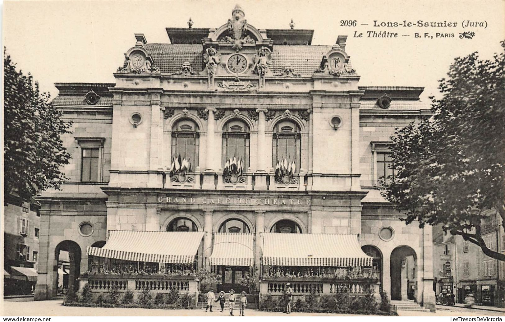 FRANCE - Lons Le Saunier (Jura) - Le Théâtre - B F Paris - Vue Générale - Carte Postale Ancienne - Lons Le Saunier