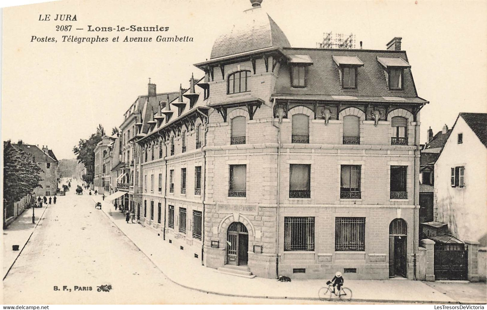 FRANCE - Lons Le Saunier - Jura - Postes - Télégraphes Et Avenue Gambetta - B F Paris - Carte Postale Ancienne - Lons Le Saunier