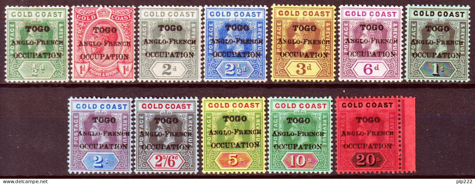Togo 1916 Y.T.72/83 */MH VF/F - Unused Stamps