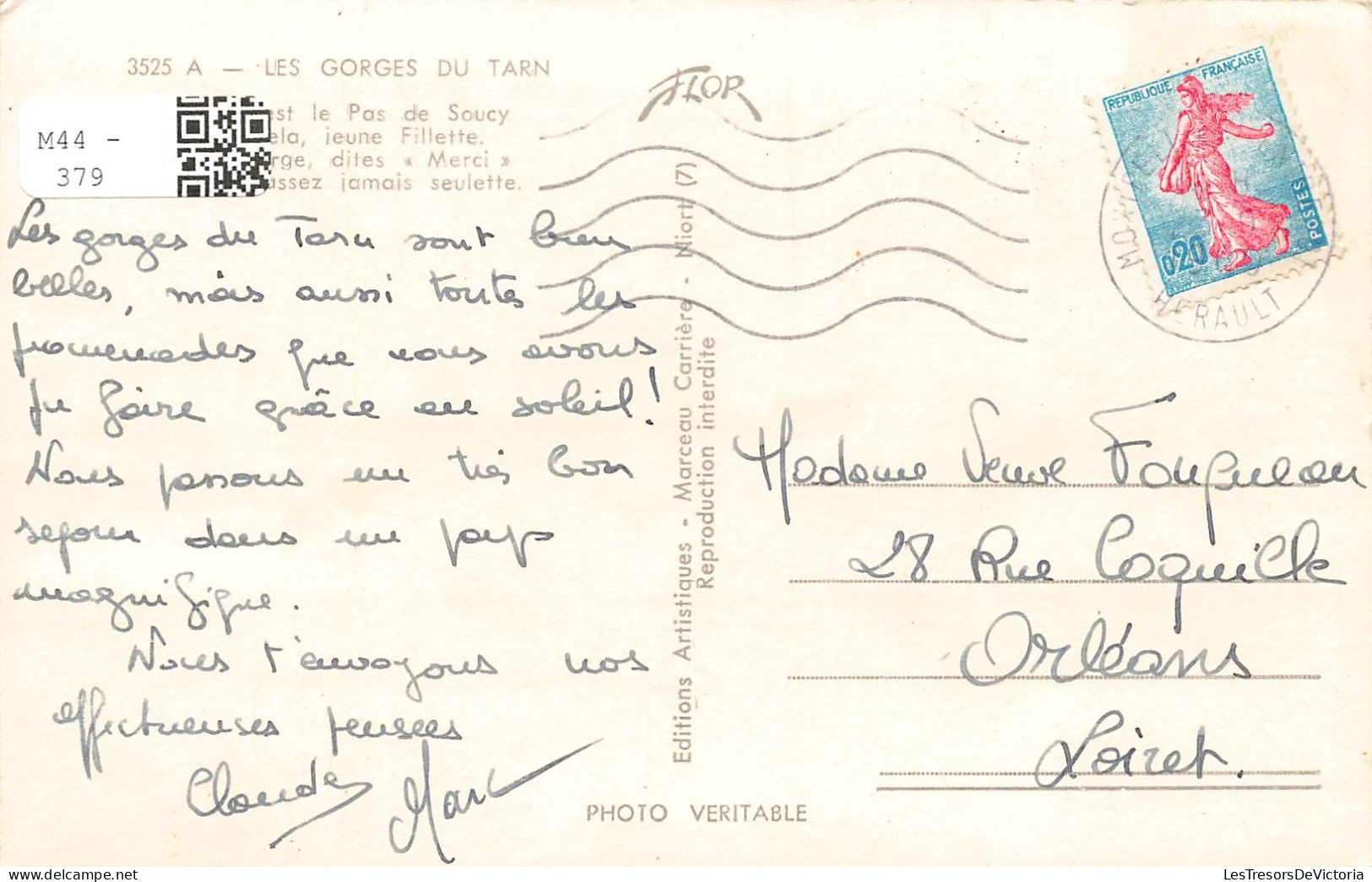 FRANCE - Les Gorges Du Tarn - Ouest Le Pas De Soucy - Jeune Fillette - Carte Postale Ancienne - Sonstige & Ohne Zuordnung