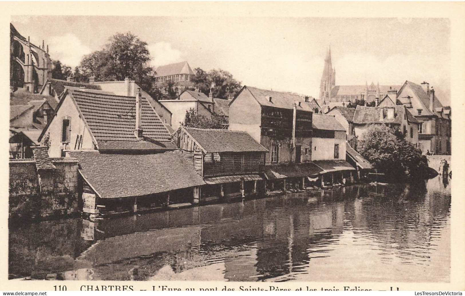 FRANCE - Chartres - L'Eure Au Pont Des Saints Pères Et Les Trois Eglises - L L - Carte Postale Ancienne - Chartres