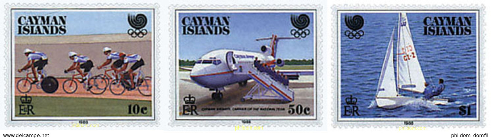 726386 HINGED CAIMAN Islas 1988 24 JUEGOS OLIMPICOS VERANO SEUL 1988 - Cayman (Isole)