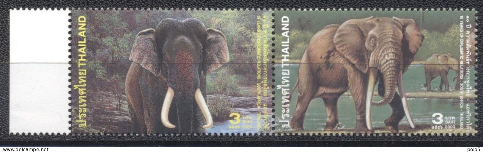 Thailand 2003- The 10 Th Anniversary Of Diplomatic Relation With South Africa Set (2v) - Thailand