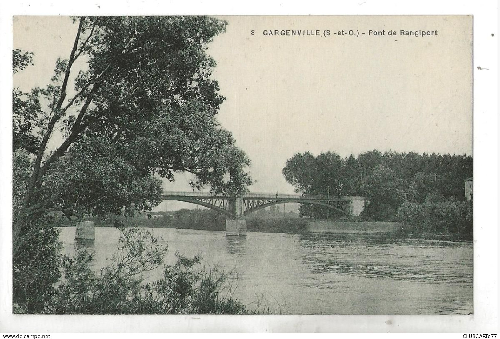 Gargenville (78) : Le Pont En Fer De Rangiport En 1930 PF. - Gargenville