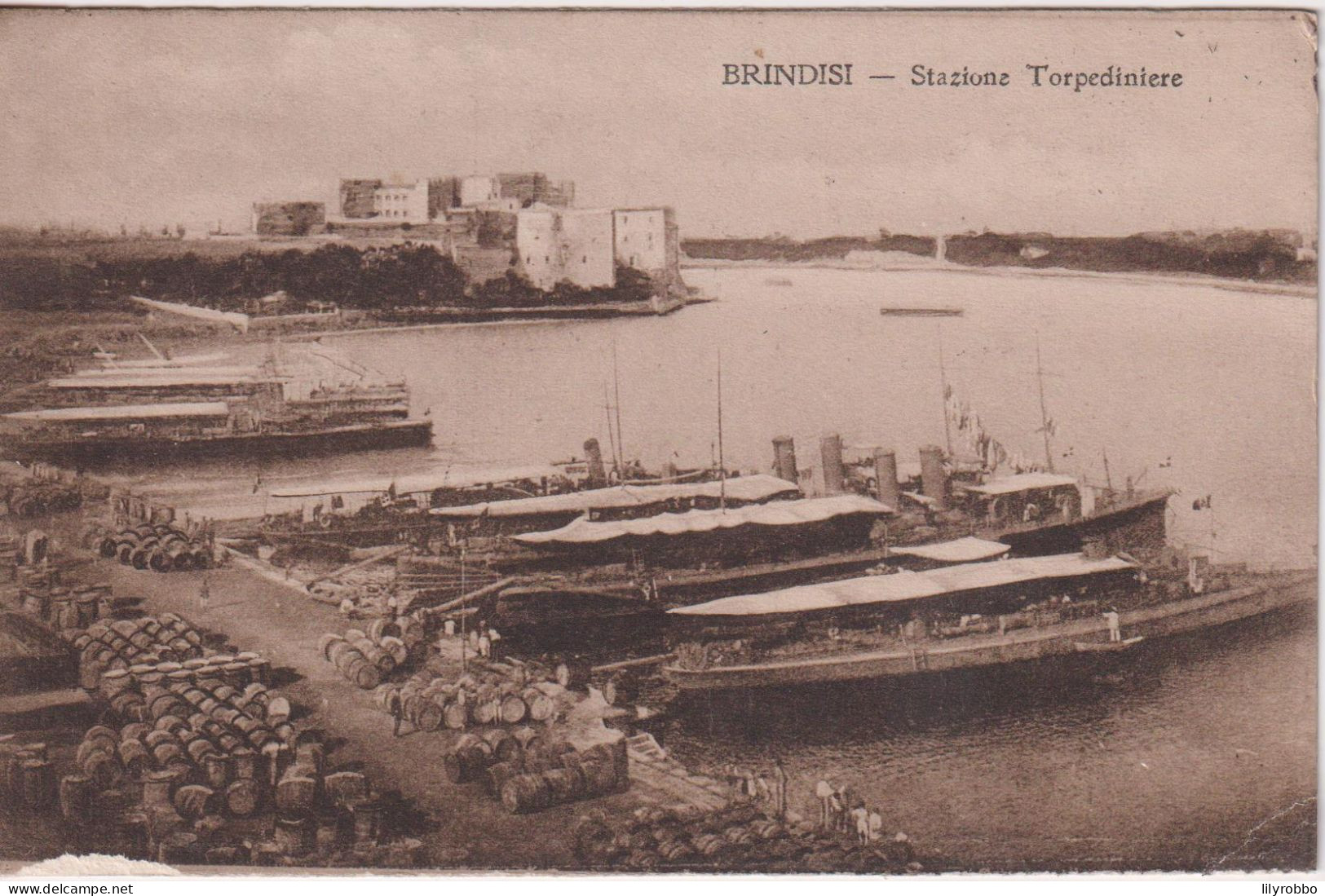 ITALY - BRINDISI - Stazione Torpediniere - VG Shipping View Etc - Brindisi