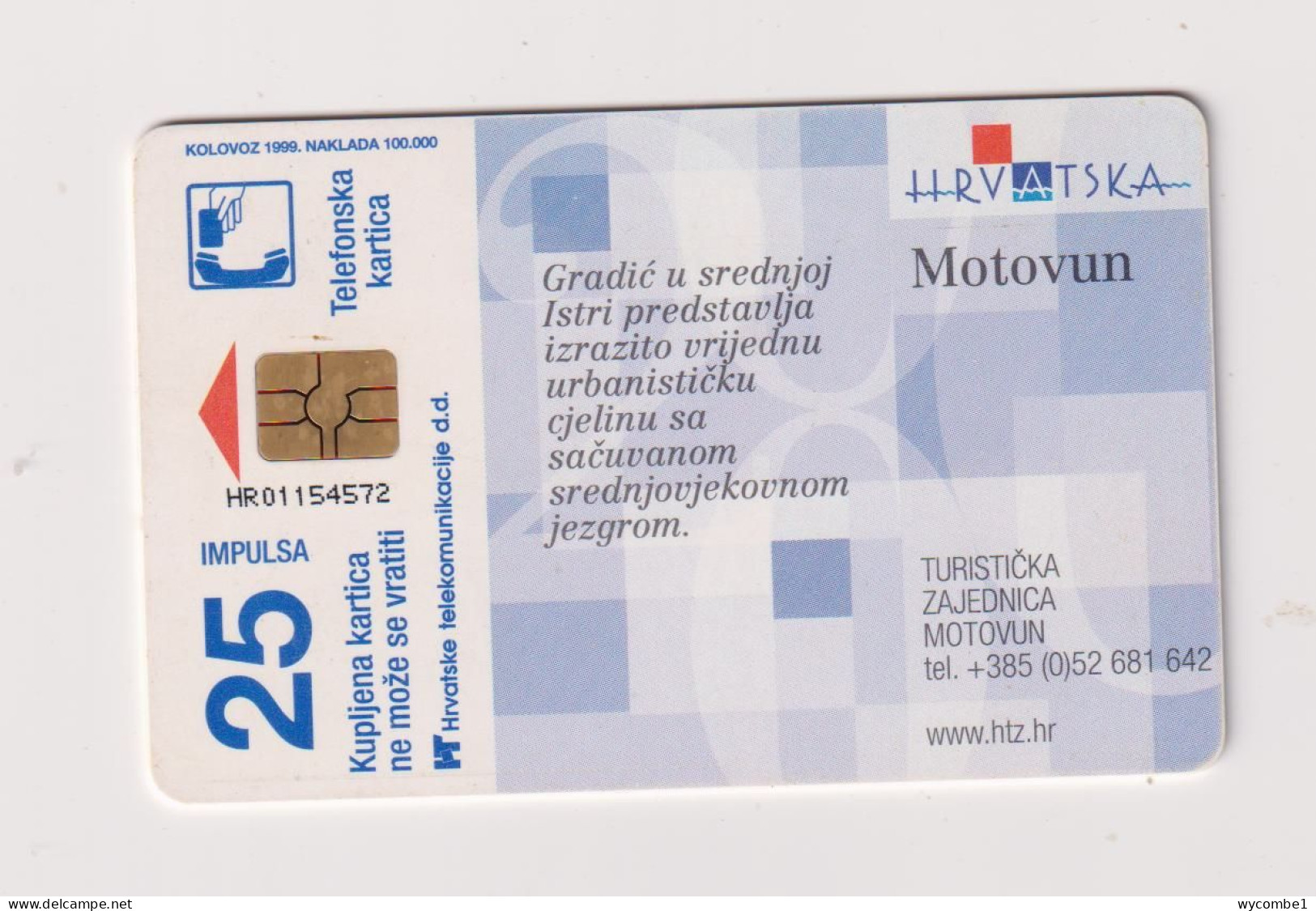 CROATIA -  Motovun Chip  Phonecard - Kroatië