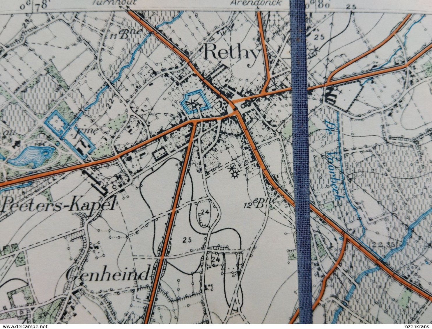 Topografische En Militaire Kaart STAFKAART Op Linnen 1933 Retie Dessel Achterbos Stokt Feyneind Millegem Zelm - Cartes Topographiques