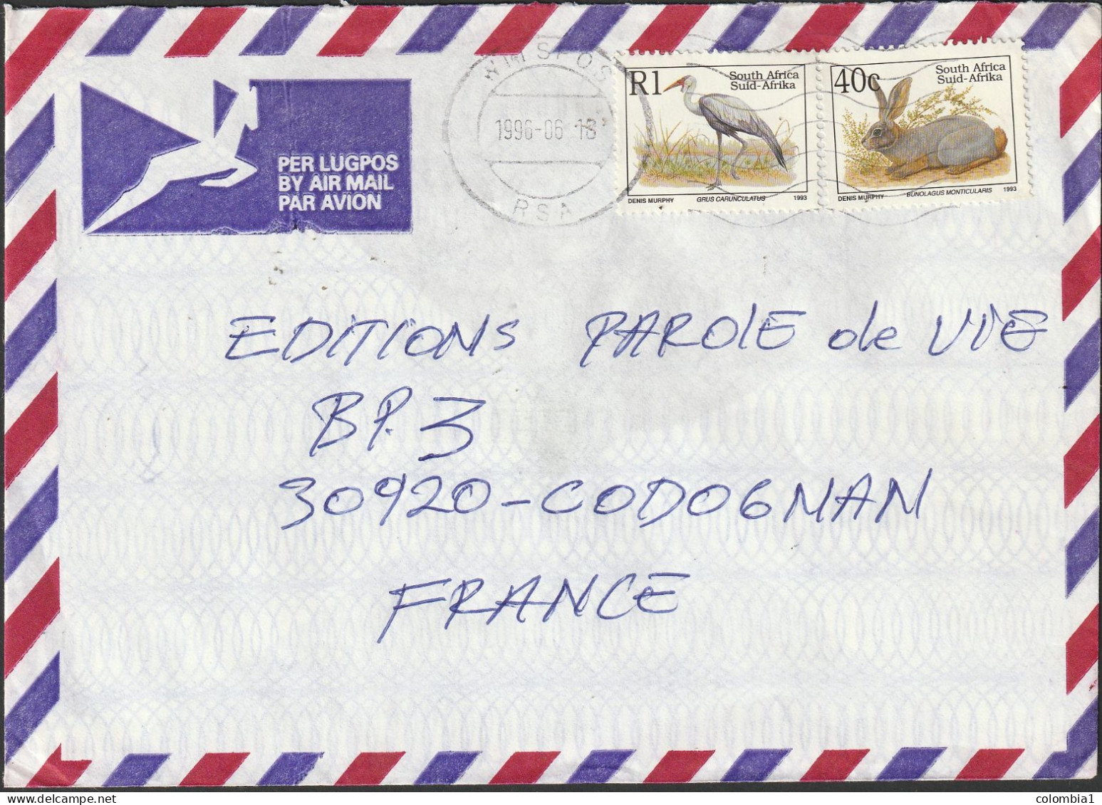 AFRIQUE Du SUD Lettre De WINSPOS - Storia Postale