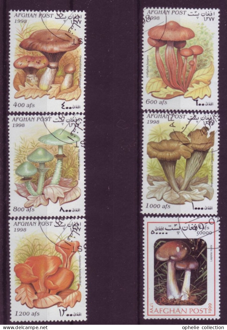Asie - Afghanistan - Champignons - 6 Timbres Différents - 6661 - Afghanistan