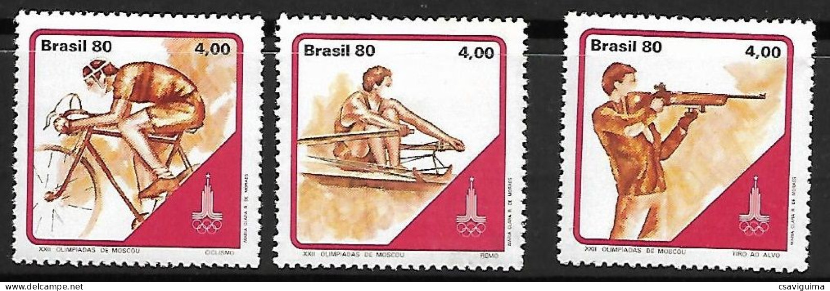 Brasil (Brazil) - 1980 - Olympic Games - Yv 1432/34 - Verano 1980: Moscu