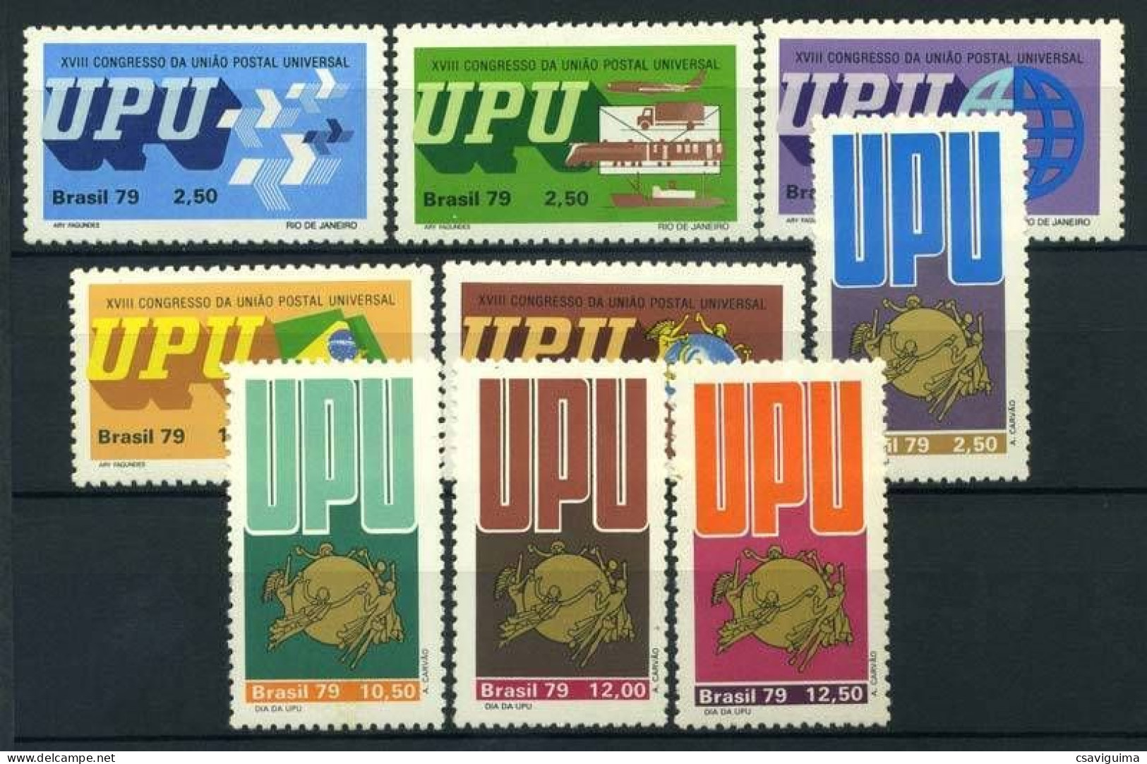 Brasil (Brazil) - 1979 - UPU - Yv 1381/85 + 1393/96 - UPU (Unione Postale Universale)