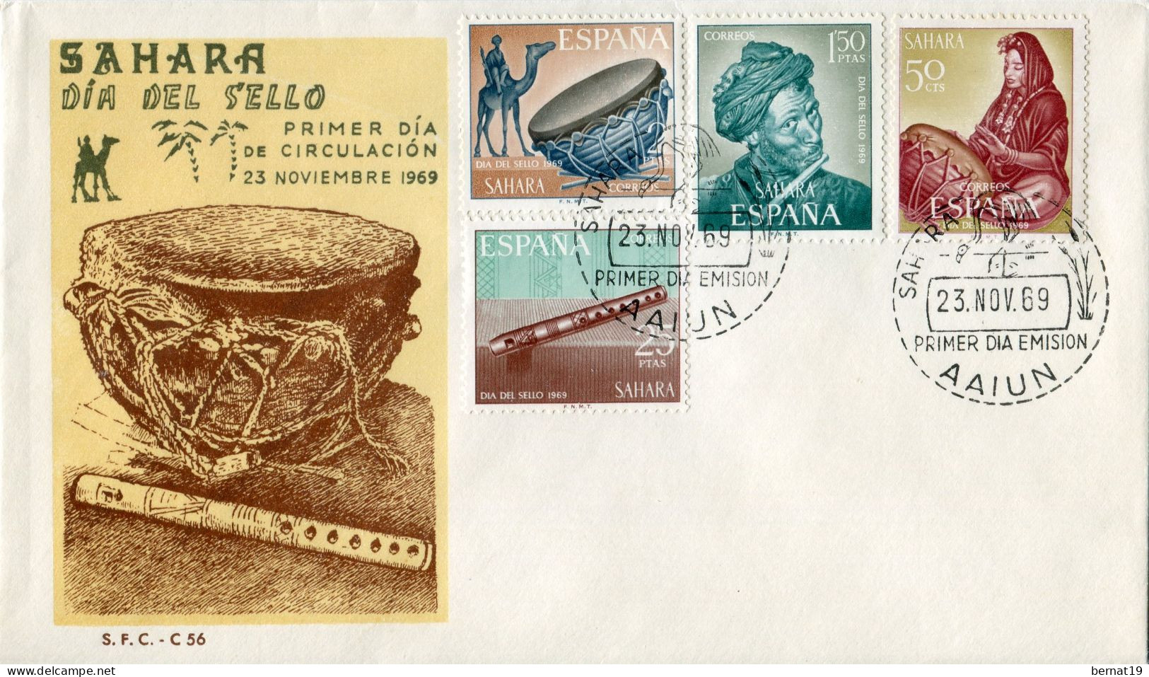 Sahara 1969. Edifil 275-78 FDC. - Sahara Espagnol