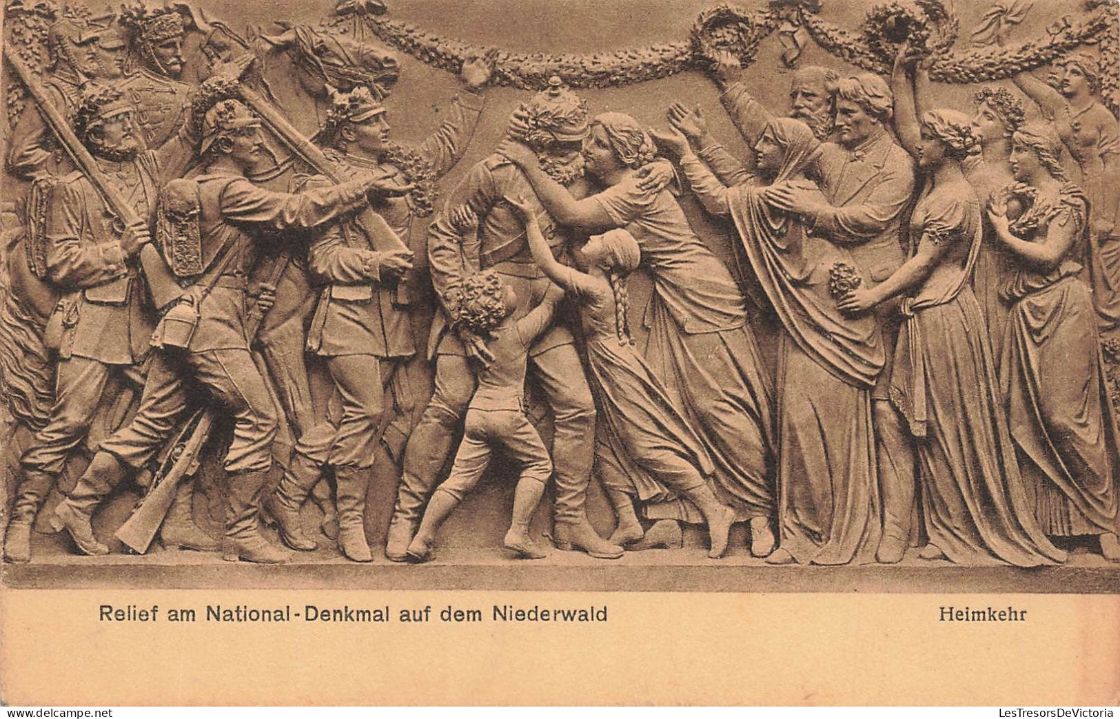 ALLEMAGNE - Rheingau - Relief Am National-Denkmal Auf Dem Niederwald - Carte Postale Ancienne - Rheingau