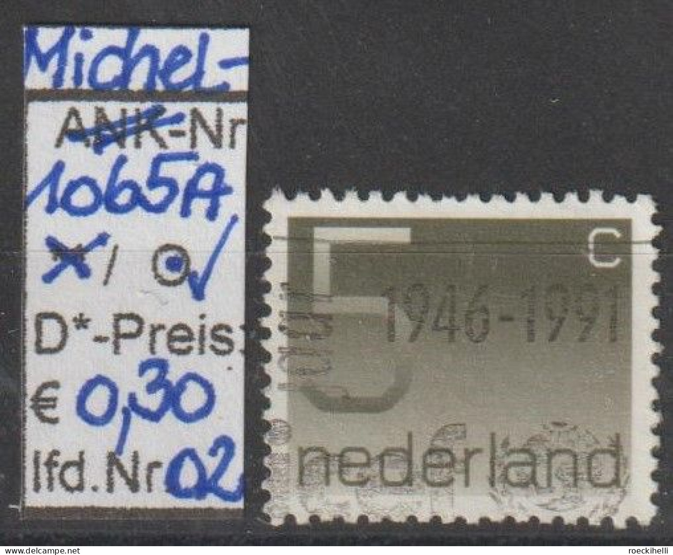 1976 - NIEDERLANDE - FM/DM "Ziffern" 5 C Dkl'braungrau - O Gestempelt - S. Scan (1065Ao 01-12 Nl) - Oblitérés
