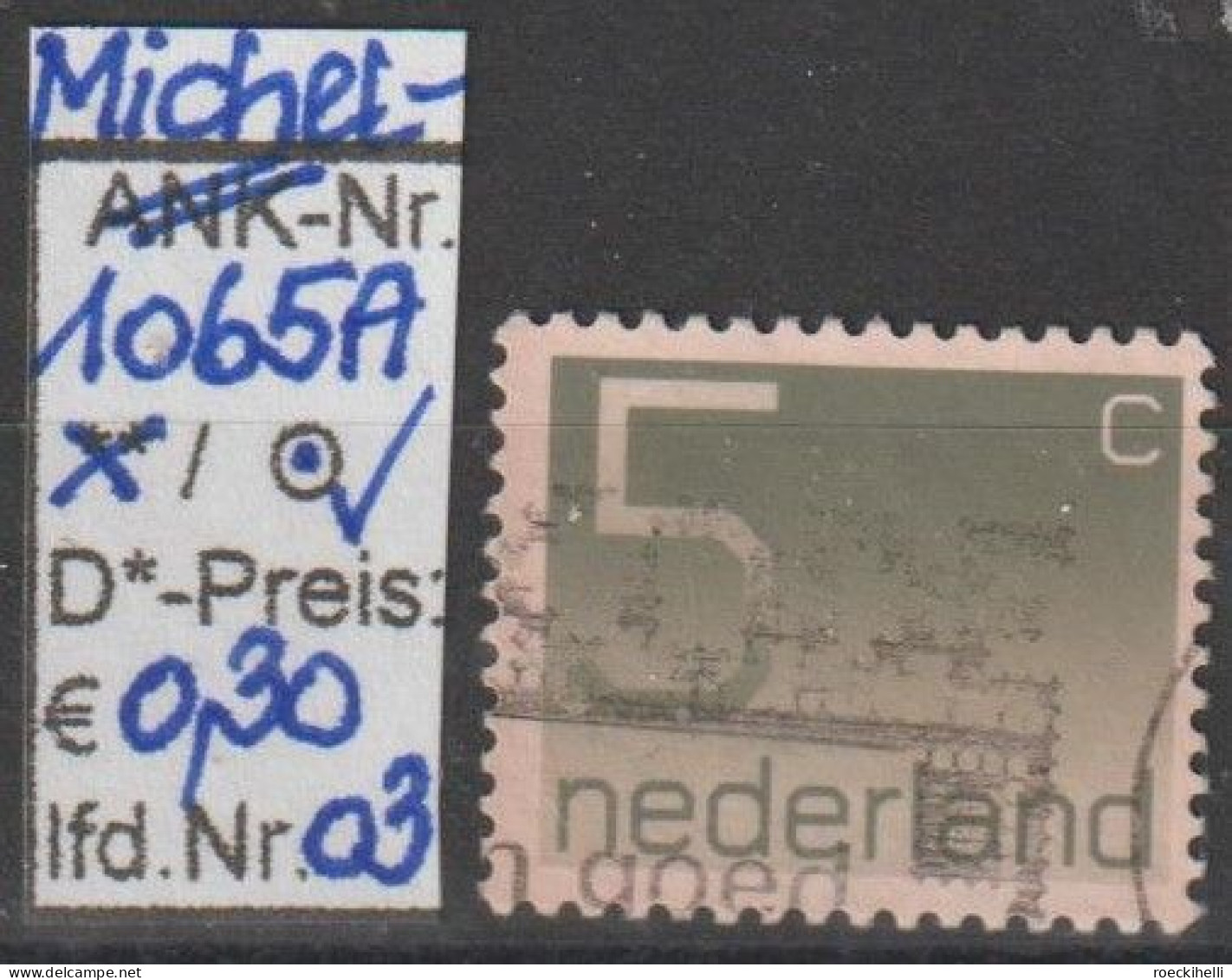 1976 - NIEDERLANDE - FM/DM "Ziffern" 5 C Dkl'braungrau - O Gestempelt - S. Scan (1065Ao 01-12 Nl) - Gebraucht