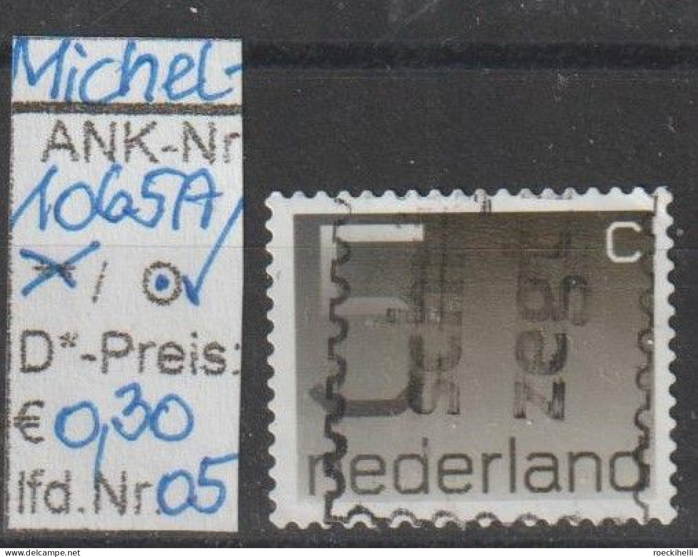 1976 - NIEDERLANDE - FM/DM "Ziffern" 5 C Dkl'braungrau - O Gestempelt - S. Scan (1065Ao 01-12 Nl) - Gebraucht