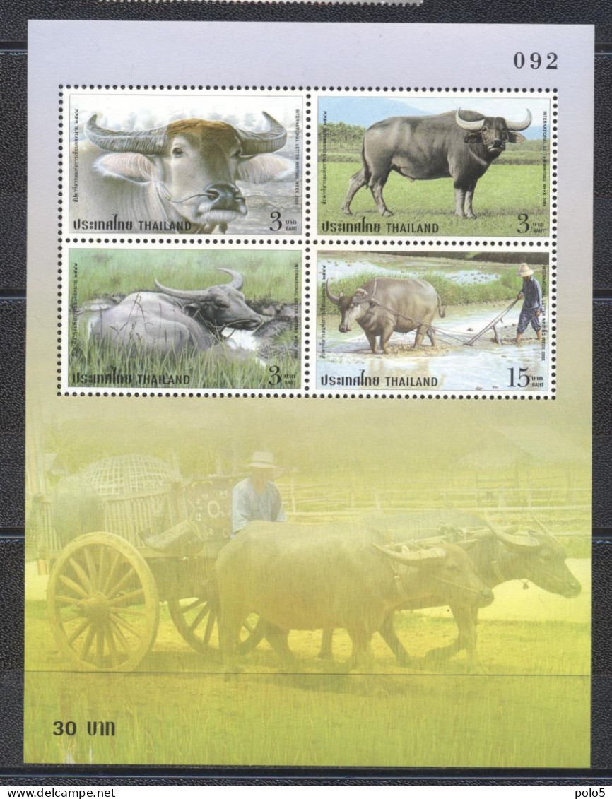 Thailand 2005- International Letter Writing Week- Water Buffaloes M/Sheet - Thailand