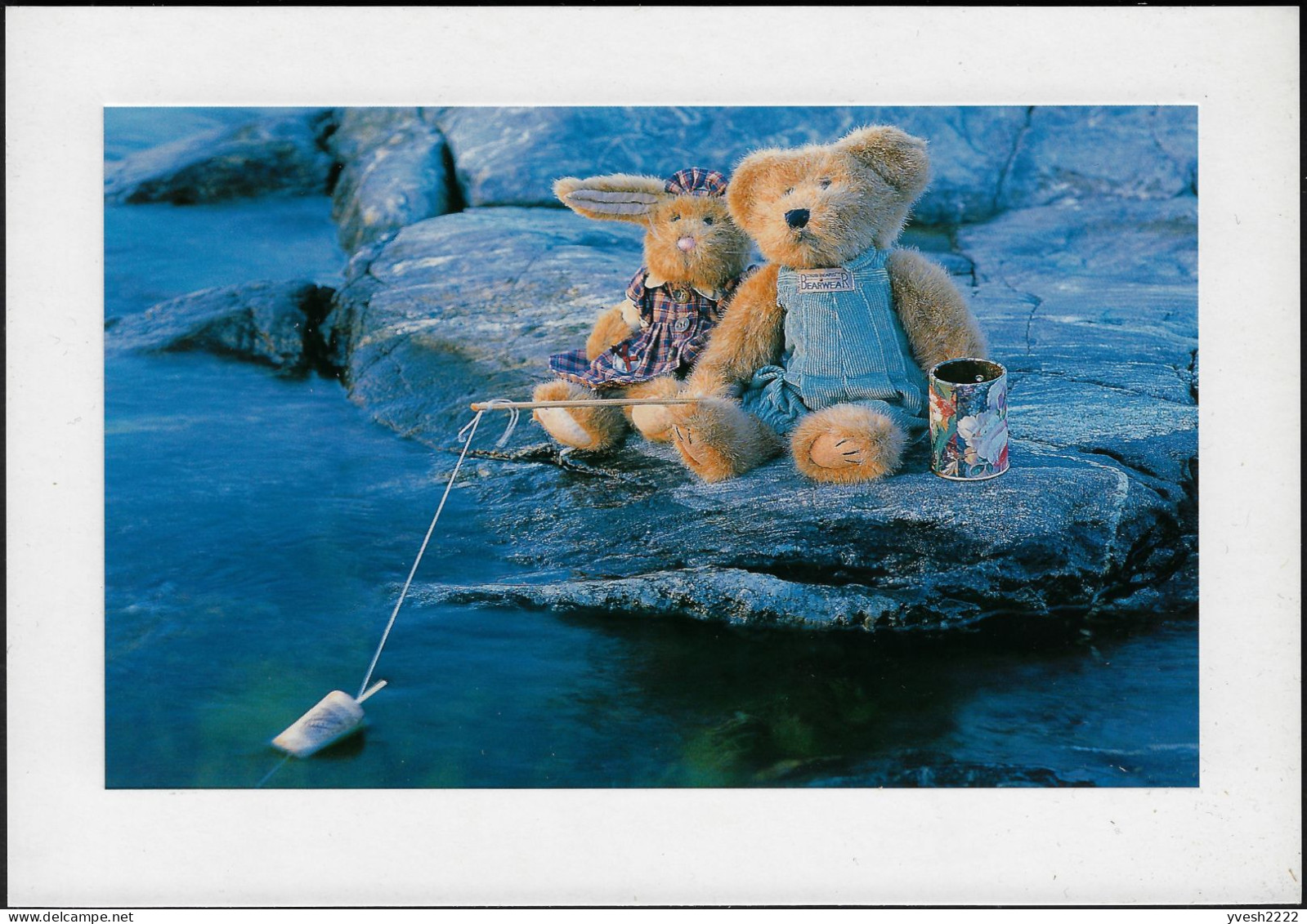 Suède 2003. Entier Postal Vendu Localement, Valable Pour Le Monde. Ours En Peluche Et Lapin, Pêche à La Ligne - Bears