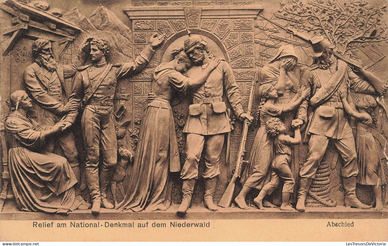 ALLEMAGNE - Rheingau - Relief Am National-Denkmal Auf Dem Niederwald - Carte Postale Ancienne - Rheingau