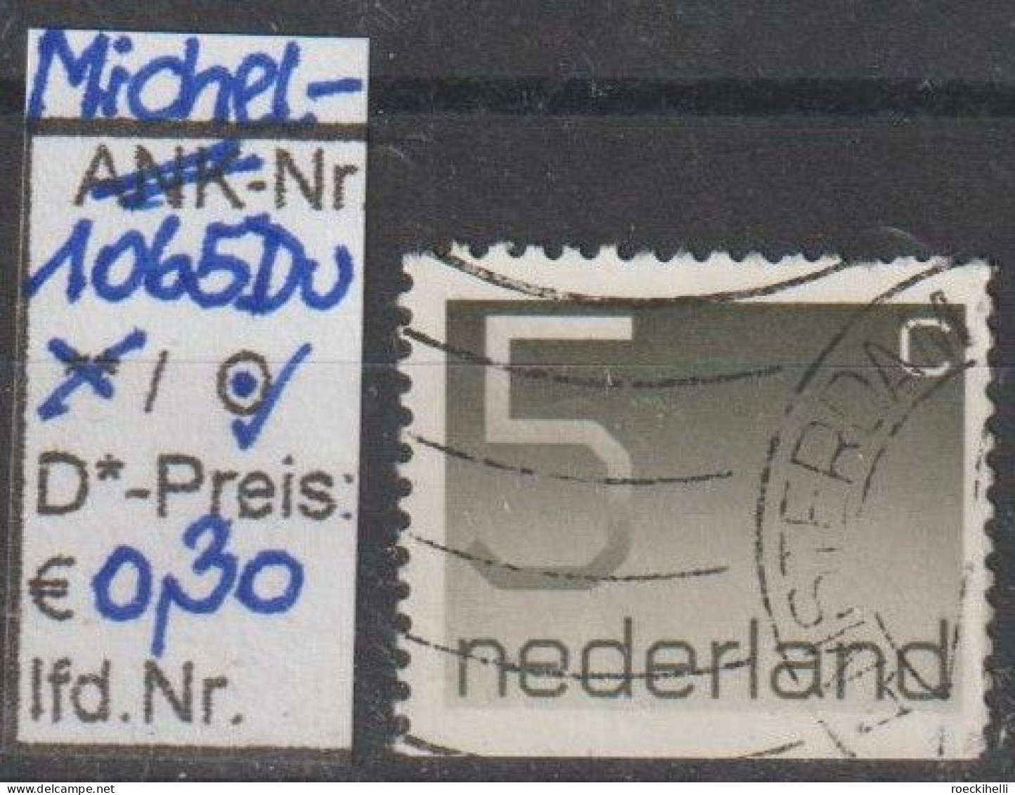 1976 - NIEDERLANDE - FM/DM "Ziffern" 5 C Dkl'braungrau - O Gestempelt - S. Scan (1065Duo Nl) - Used Stamps