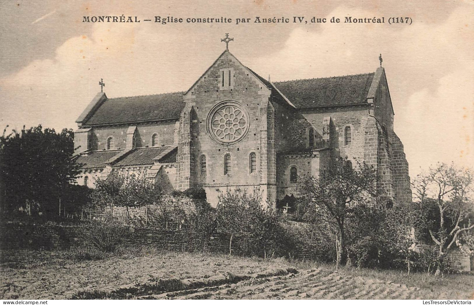 FRANCE - Montréal - Eglise Construite Par Anséric IV Duc De Montréal (1147) - Carte Postale Ancienne - Montreal