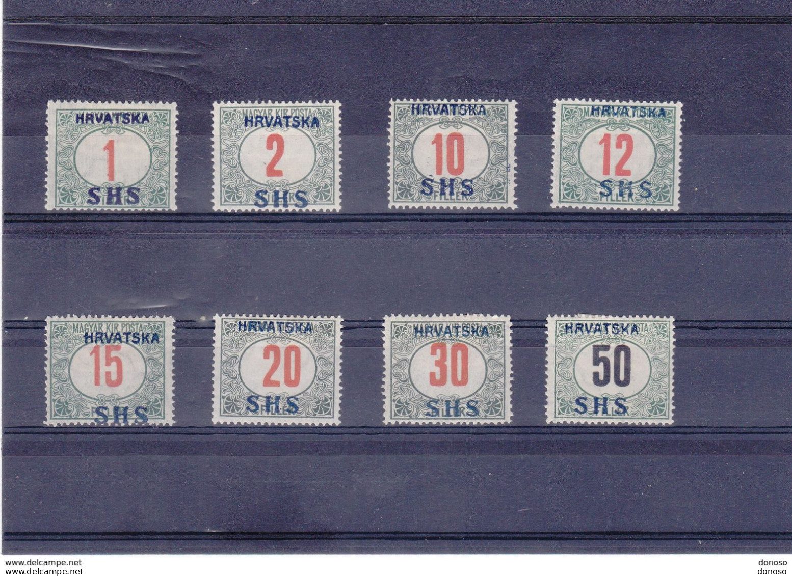 YOUGOSLAVIE 1919 TAXE Yvert 1-8 NEUF* MH Cote : 210 Euros - Unused Stamps