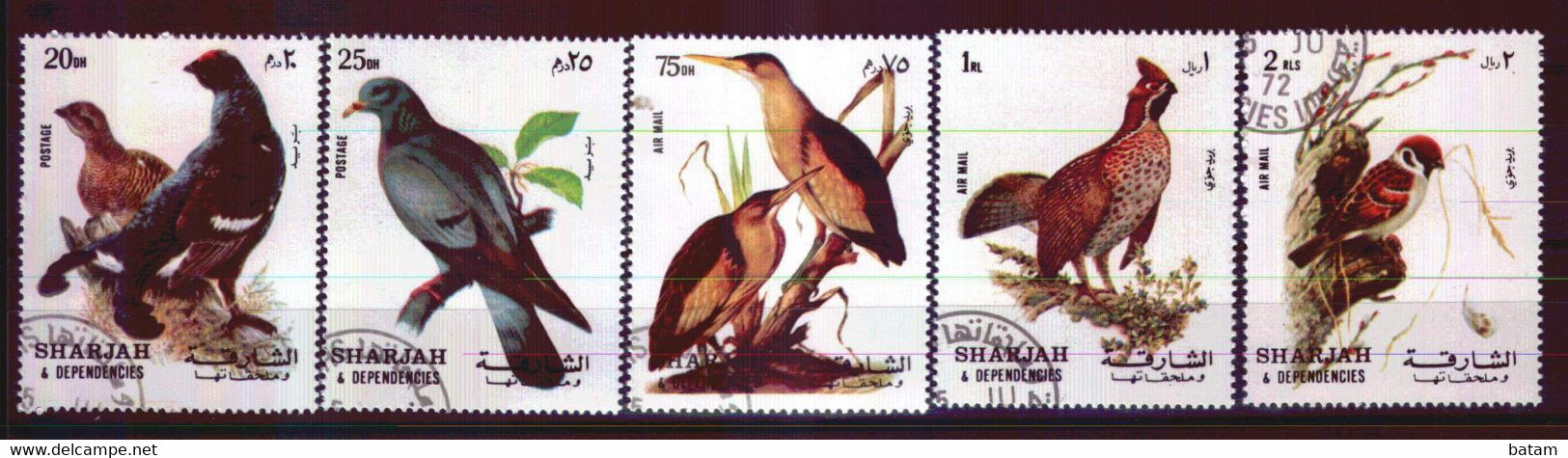214 - Sharjah - Birds - Used Set - Verzamelingen, Voorwerpen & Reeksen