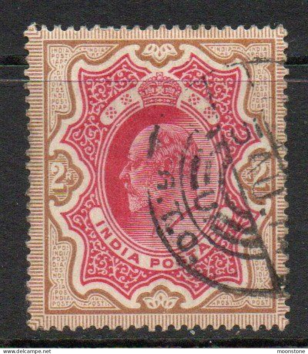 India 1902-11 KEVII 2 Rupees Rose-red & Yellow-brown, Used, SG 138 (E) - 1902-11 Roi Edouard VII