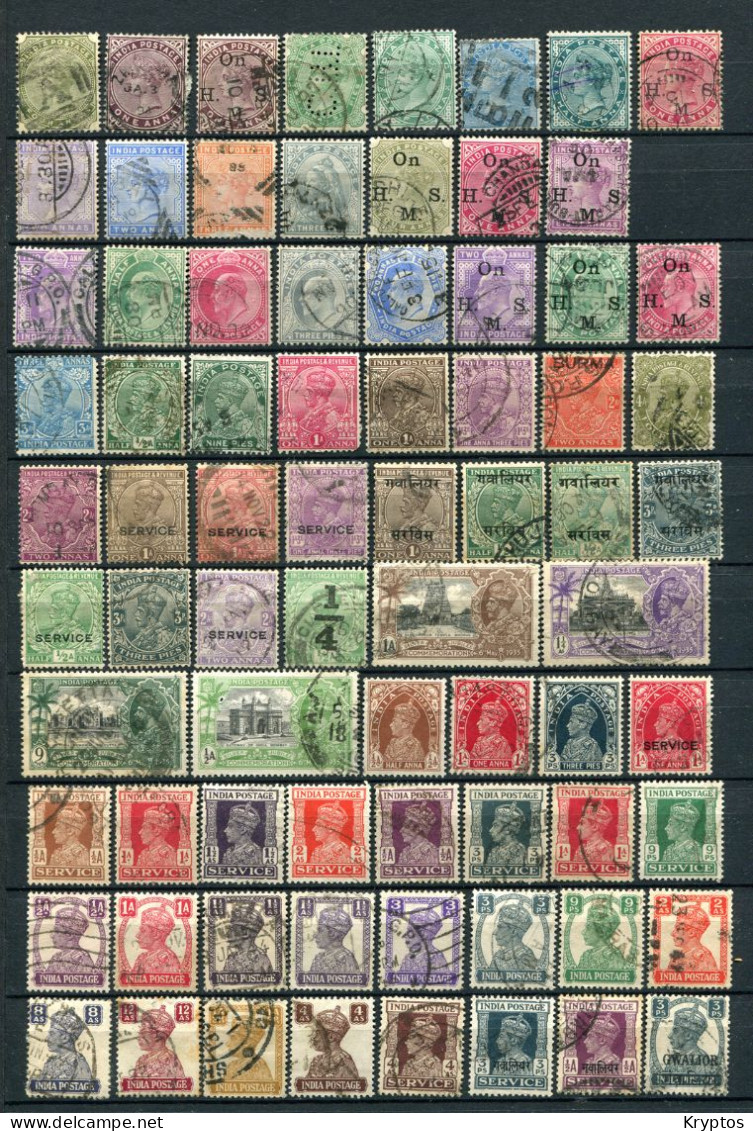 India - Before 1947. A Small Selection On 2 Pages. Mixed Condition! - Collezioni & Lotti