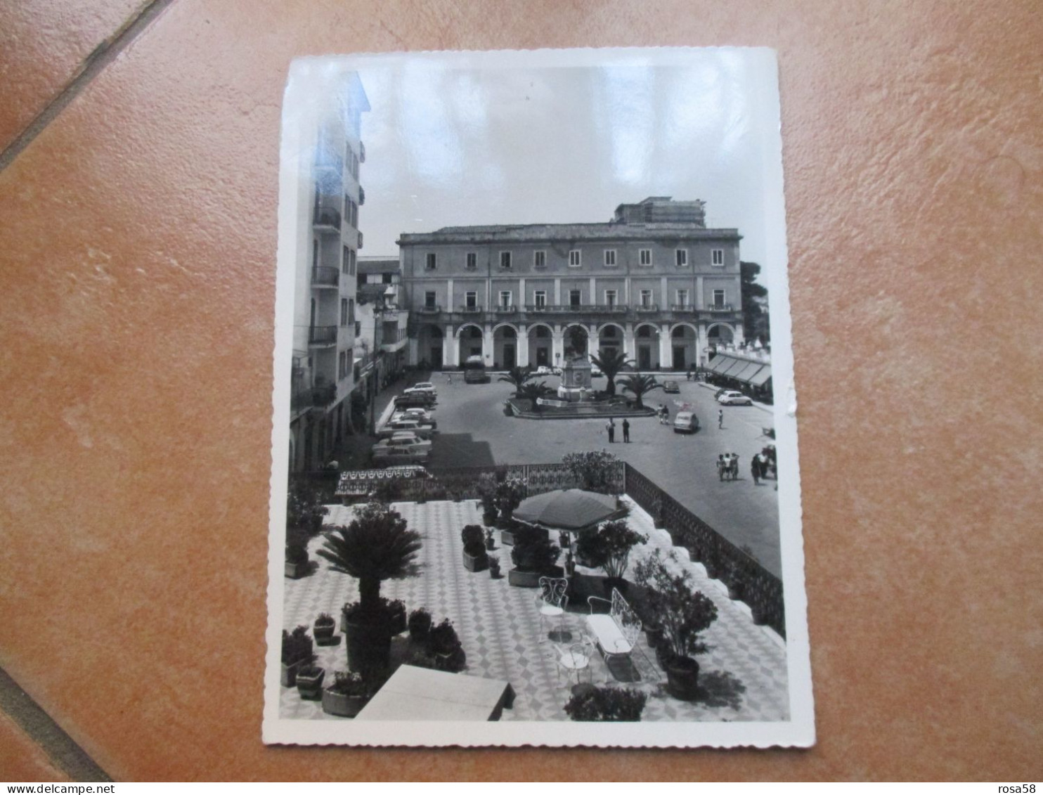 AVERSA Piazza Municipio Dall'alto FOTO Epoca ROTASTAMPA Terni Animata Terrazzo Belvedere - Aversa