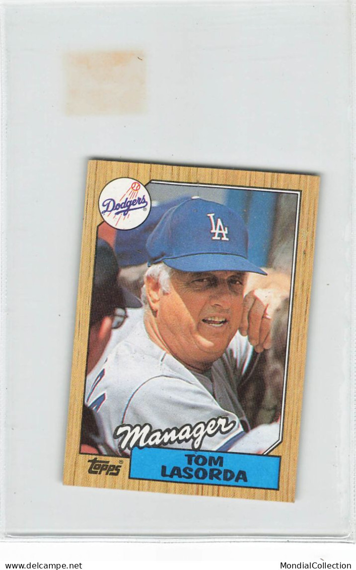 MIKI-AP8-013 BASEBALL CARTE TOPPS NUM 493 MANAGER TOM LASORDA DODGERS - Honkbal