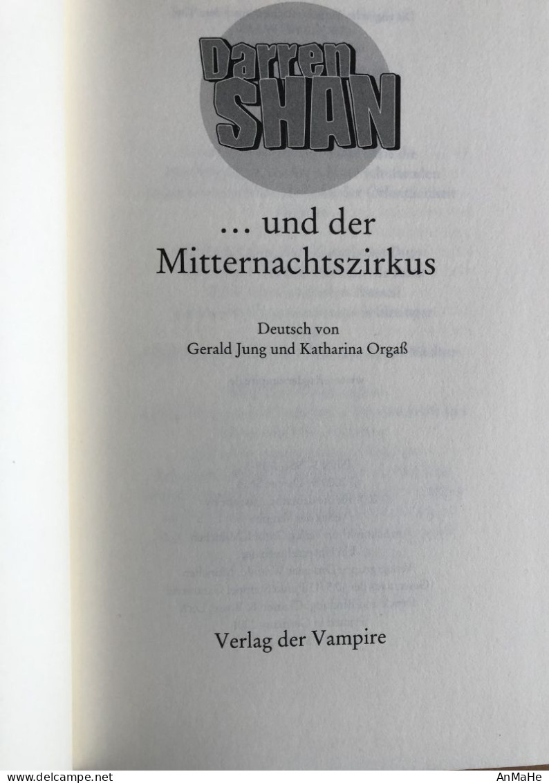 B1302 - Darren Shan Und Der Mitternachtszirkus - Geb. Buch - Fantasia