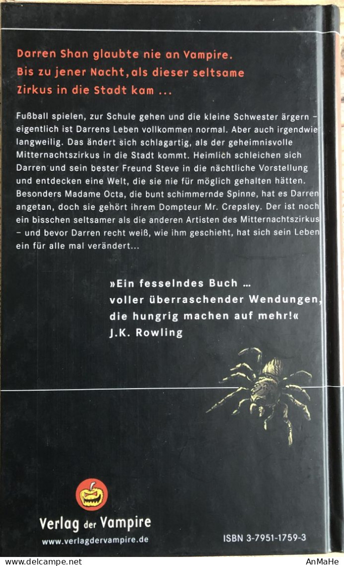 B1302 - Darren Shan und der Mitternachtszirkus - geb. Buch