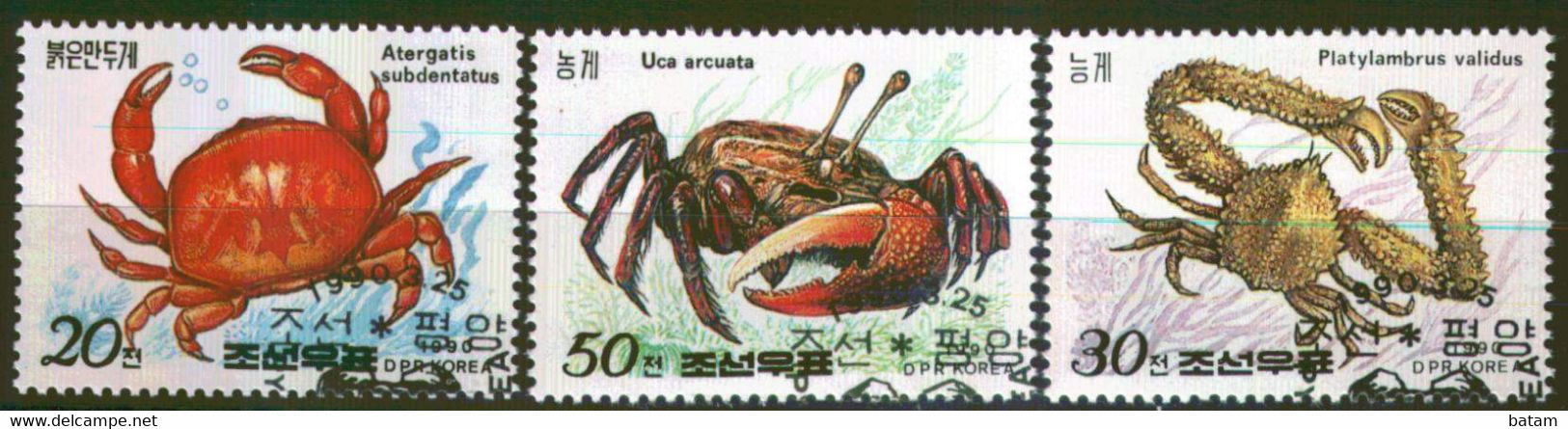 229 - Korea - Crustaceans - Used Set - Crostacei