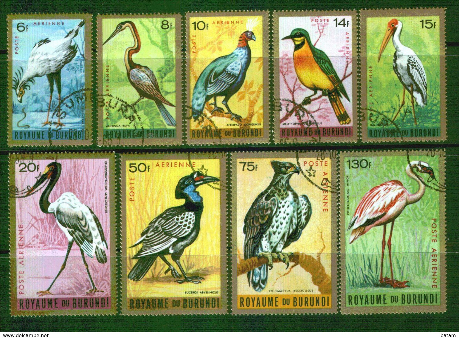 219 - Burundi - Birds - Used Set - Verzamelingen, Voorwerpen & Reeksen
