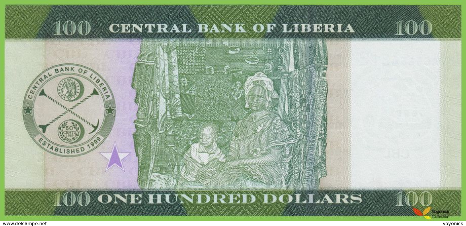Voyo LIBERIA 100 Dollars 2017 P35b B315b AC UNC - Liberia