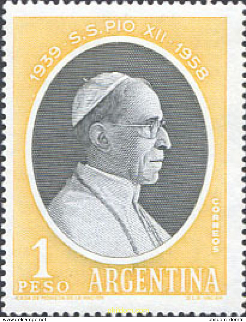 726430 HINGED ARGENTINA 1959 PAPA PIO XII - Unused Stamps