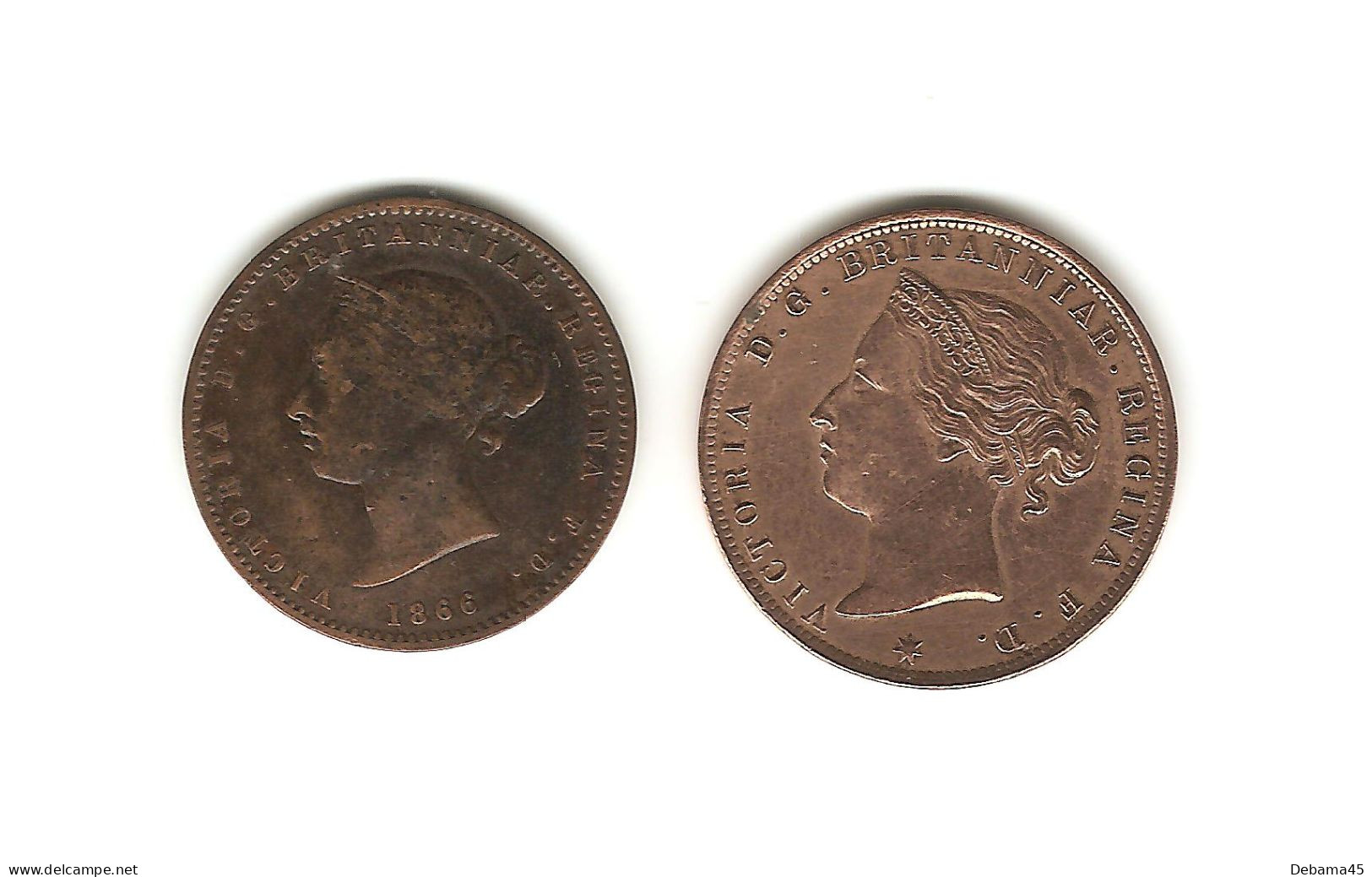 601/ Jersey : Victoria : 1/26 Shilling 1866 - 1/24 Shilling 1894 (TTB) - Jersey