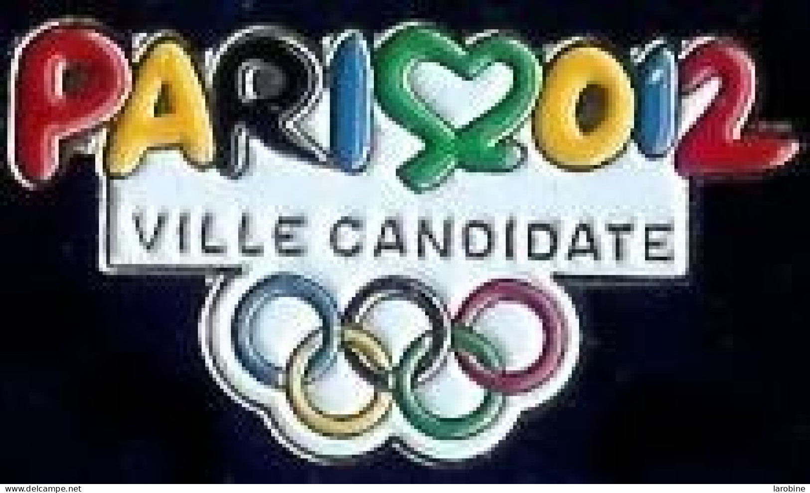 @@ Anneaux Jeux Olympiques PARIS 2012 Ville Candidate (2.8x1.5) @@sp28 - Olympic Games