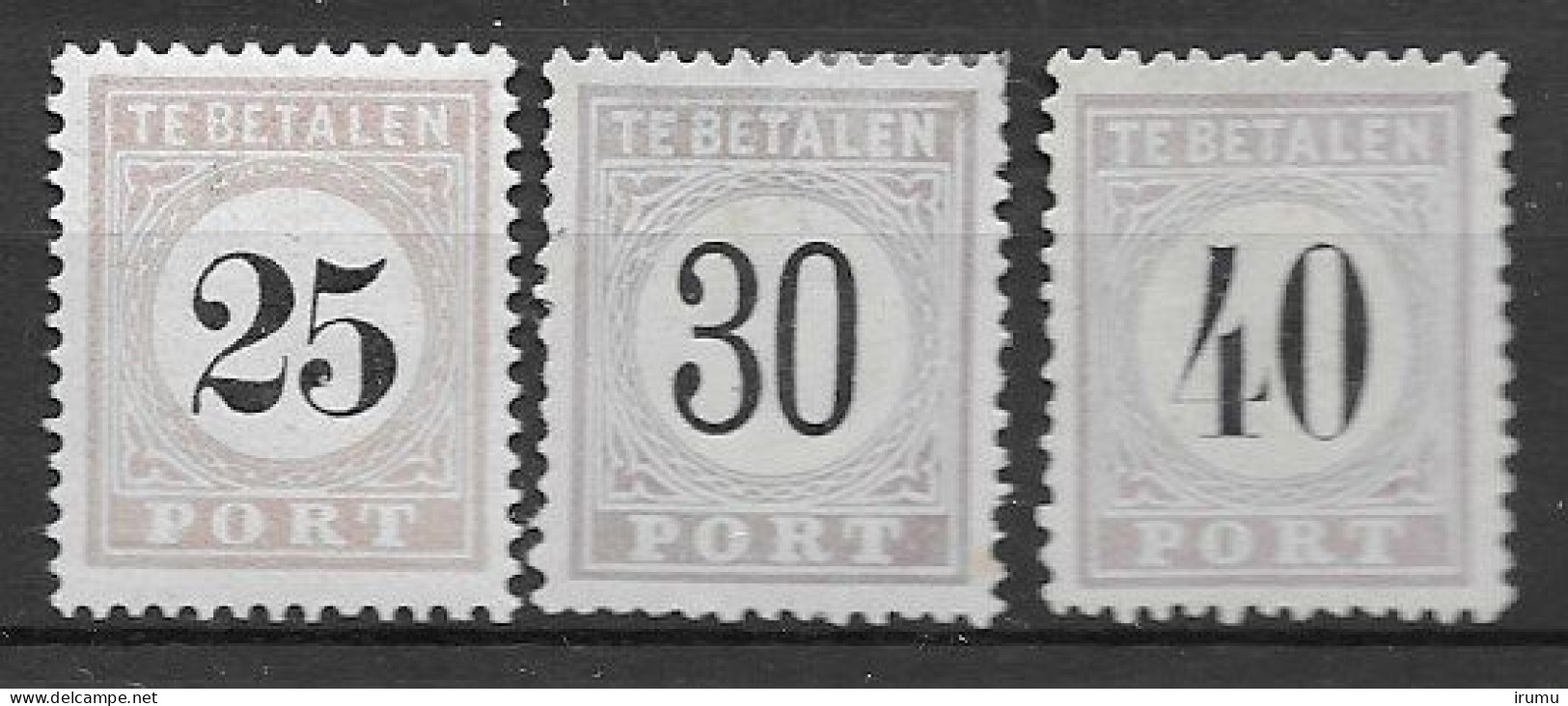 Suriname 1886-88, 3 Waarden Type III MH, MNG, Kw 43.5 EUR (SN 2636) - Suriname ... - 1975