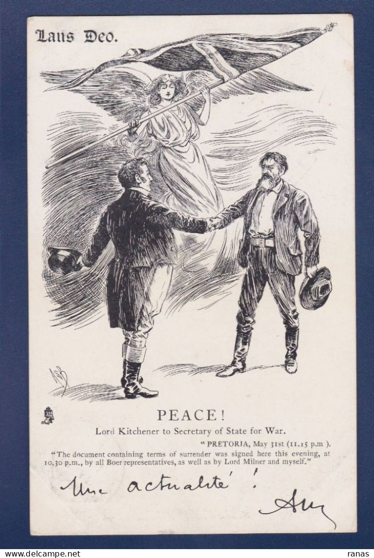 CPA Afrique Du Sud Transvaal Guerre War Des Boers Angleterre Circulé - Sud Africa