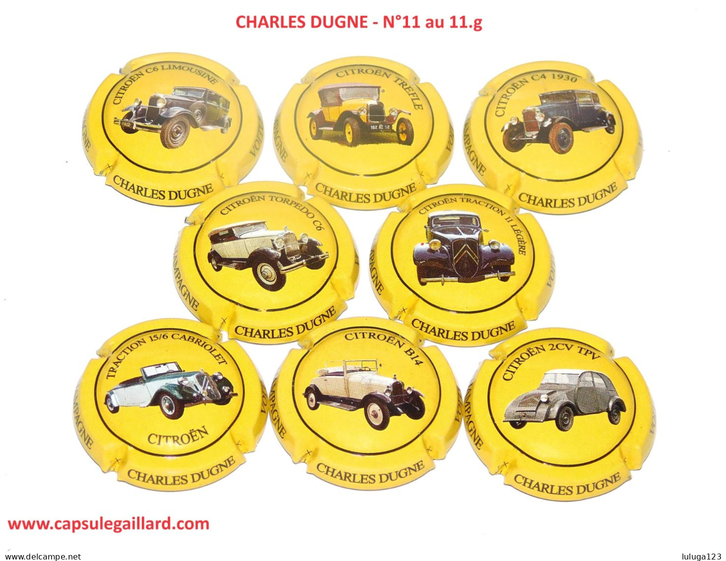 Série De 8 Capsules De Champagne - CHARLES DUGNE N°11 Au 11.e - Collections