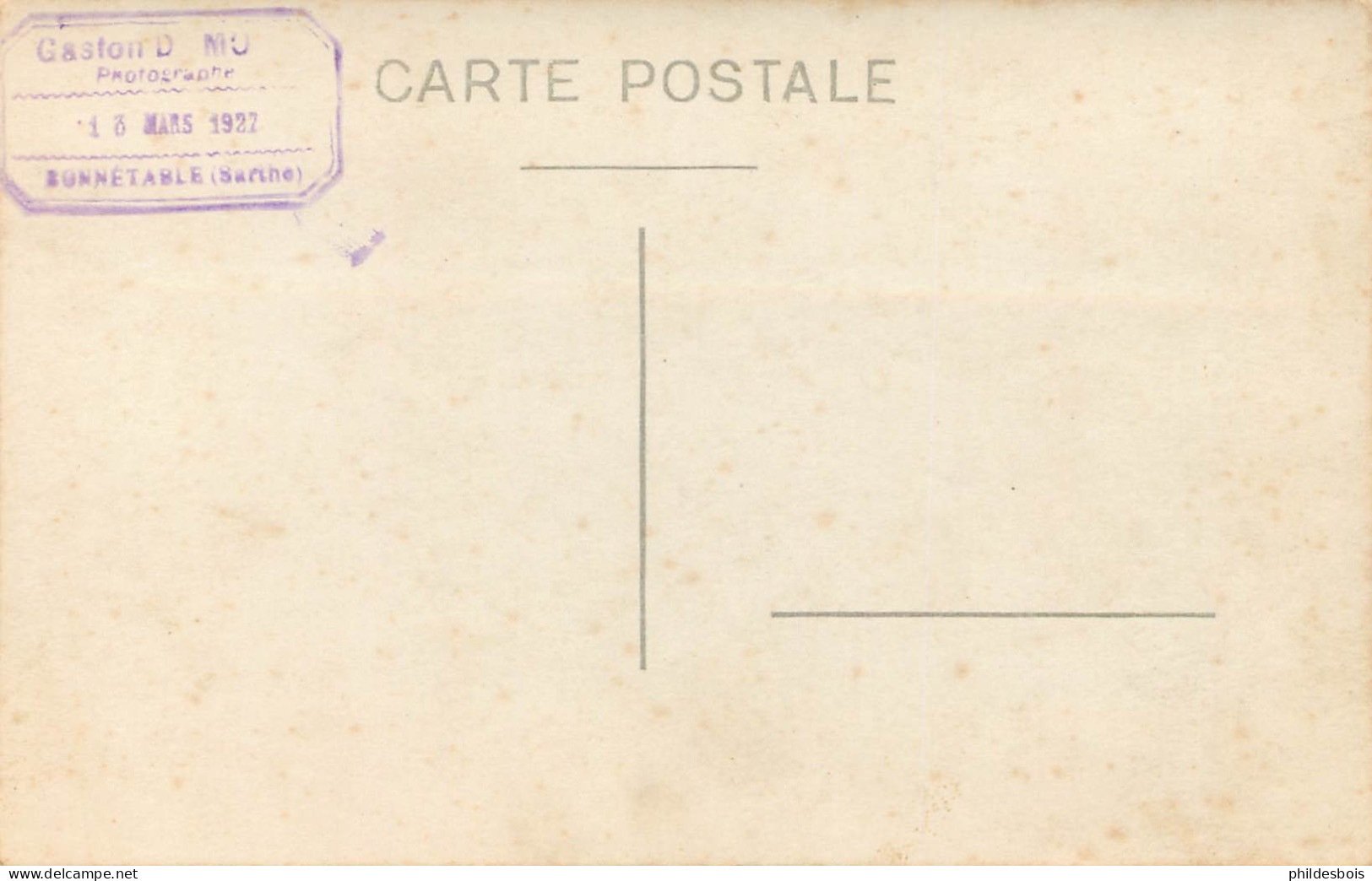 SARTHE  BONNETABLE  (carte Photo)  CAVALCADE 1927 Centre Ville  " Colombine Et Pierrot " - Bonnetable