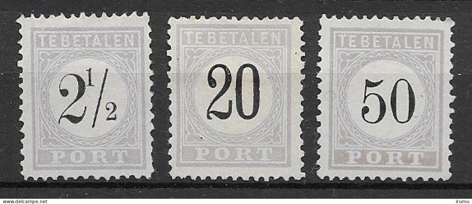 Suriname 1886-88, 3 Waarden Type II, Kw 36 EUR (SN 2640) - Surinam ... - 1975