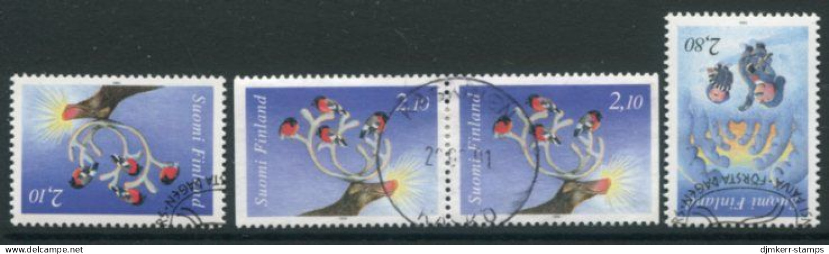 FINLAND 1994 Christmas Used.  Michel 1274-75 + 1274 Dl-Dr - Used Stamps